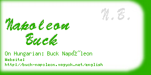 napoleon buck business card